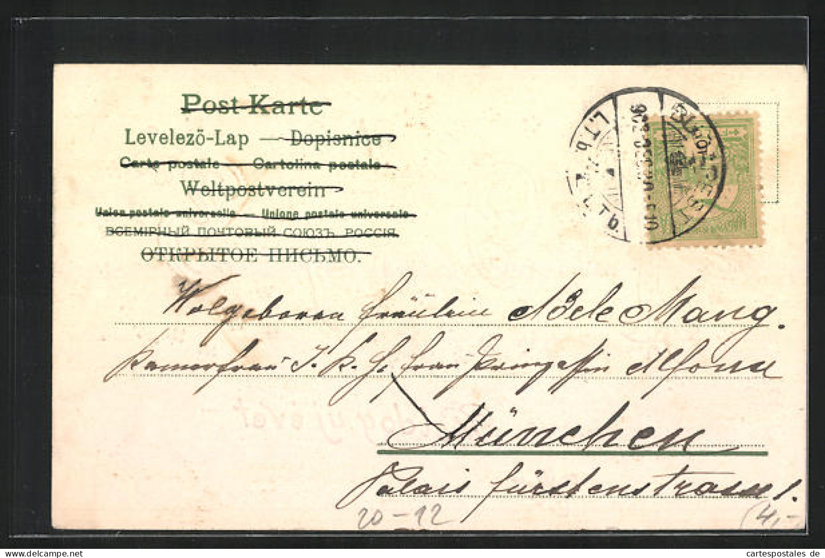 Präge-AK Jahreszahl 1903 Mit Blumengirlande Und Goldenen Kleeblättern  - Other & Unclassified