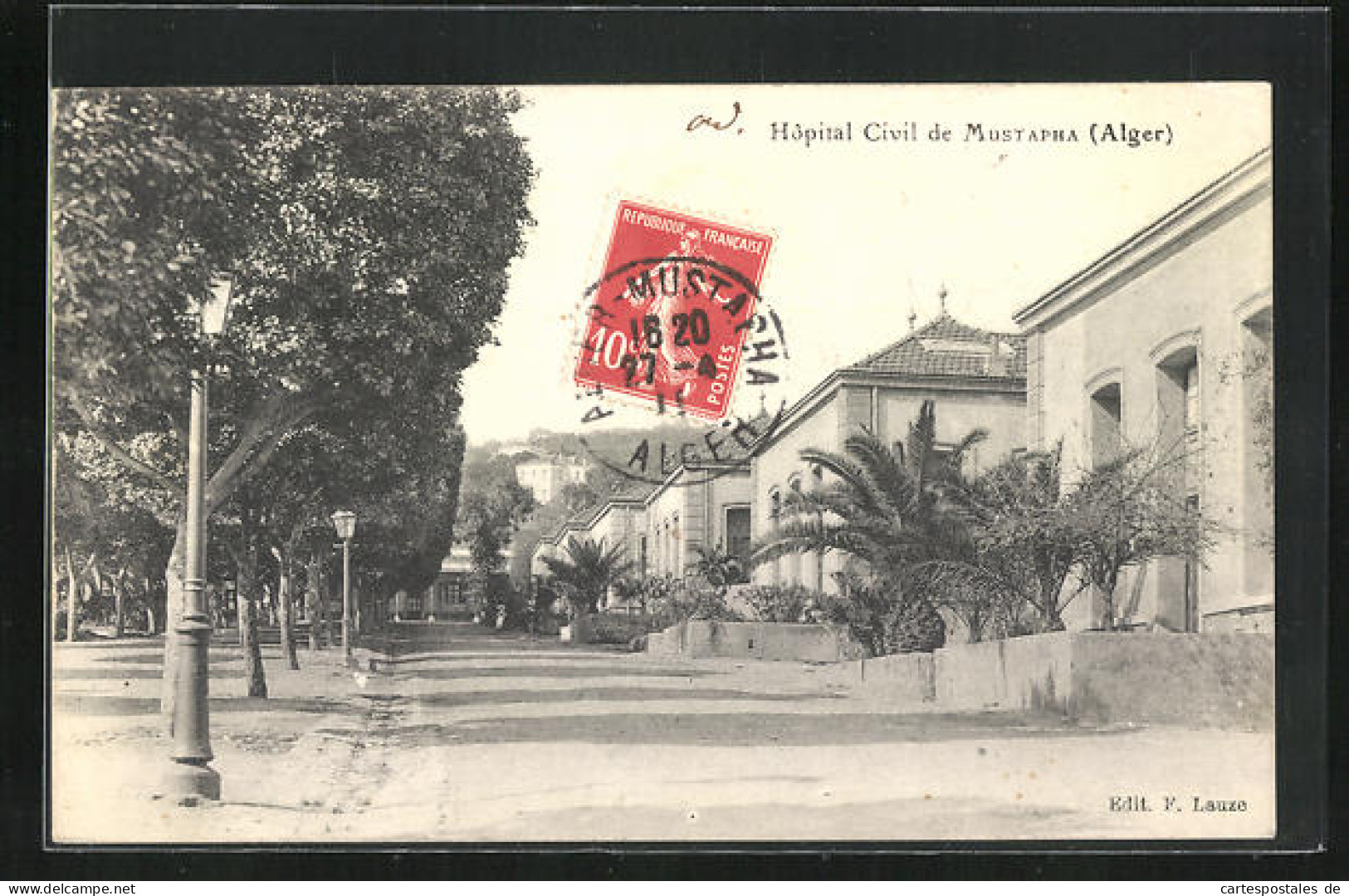 CPA Alger, Hôpital Civil De Msutapha  - Algiers