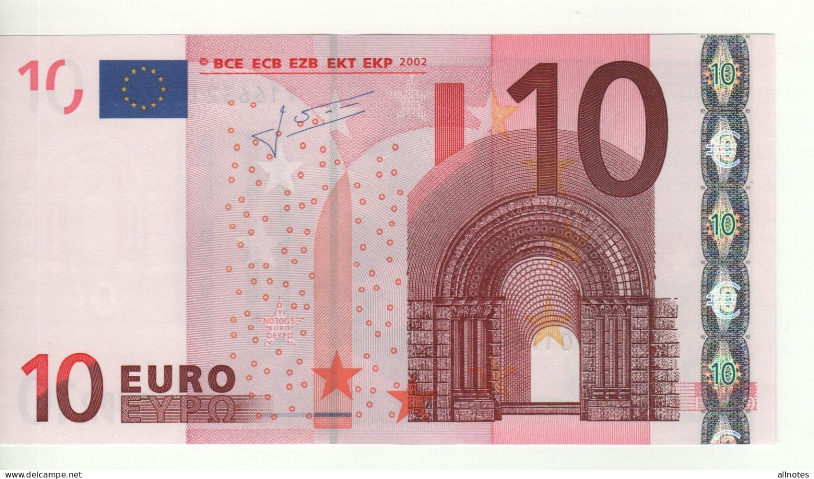 10 EURO  "Y" Greece    Firma Trichet    N 030 G5   /  FDS - UNC - 10 Euro