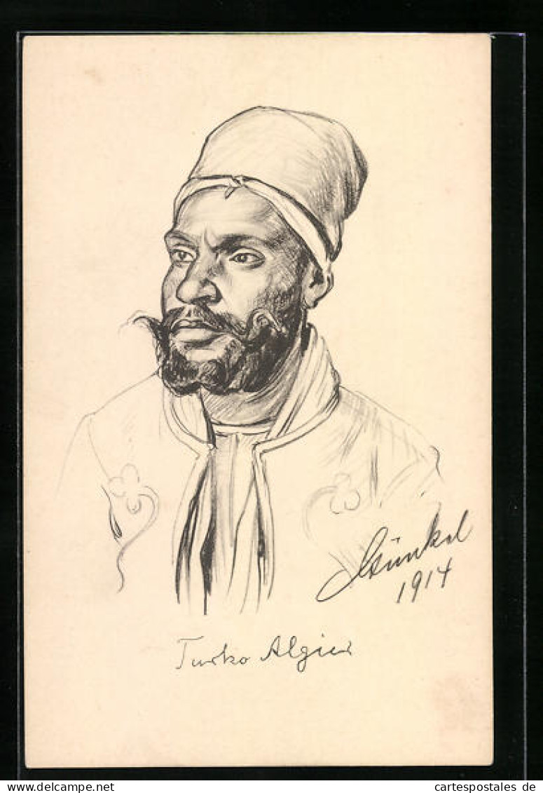 Künstler-AK Turko Algier, Kriegsgefangener  - Weltkrieg 1914-18