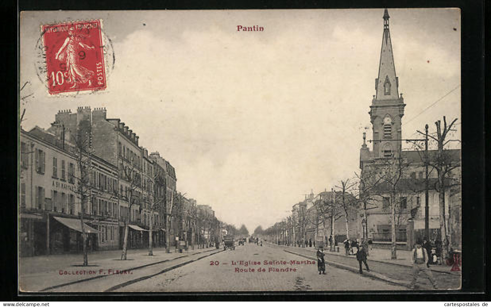 CPA Pantin, L`Eglise Sainte-Martha, Route De Flandre  - Pantin