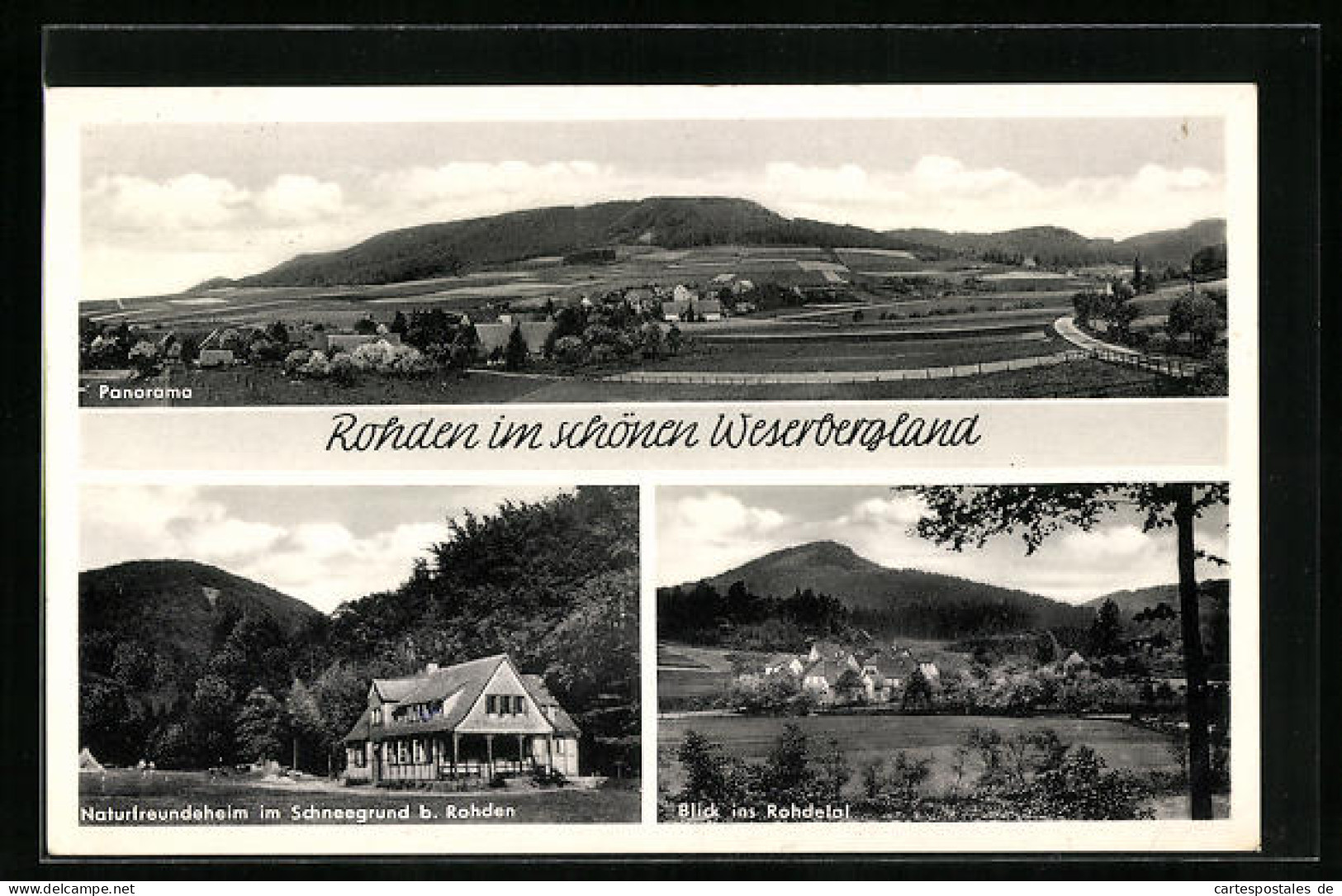 AK Rohden, Panorama, Naturfreundeheim Im Schneegrund, Blick Ins Rohdetal  - Altri & Non Classificati