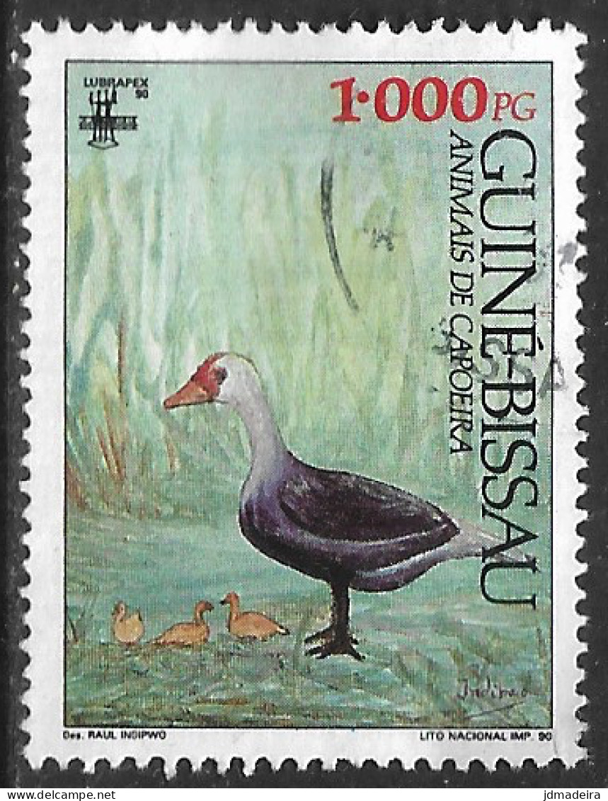 GUINE BISSAU – 1990 Farm Animals 1000PG Used Stamp - Guinea-Bissau