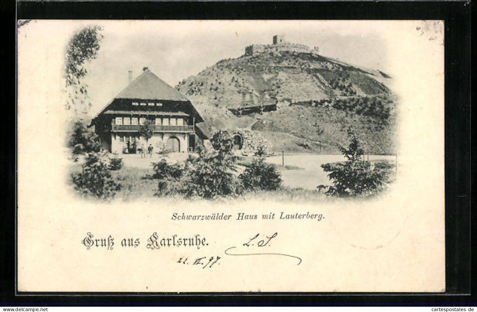 AK Karlsruhe, Schwarzwälder Haus Mit Lauterberg  - Karlsruhe