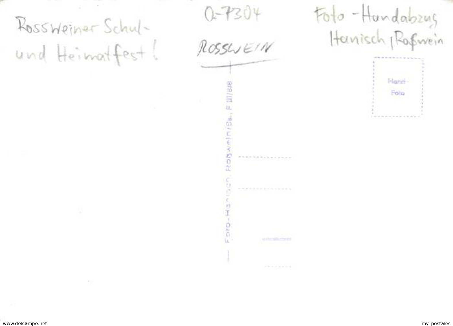 73975814 Rosswein_Sachsen Rossweiner Schul- Und Heimatfest Handabzug - Andere & Zonder Classificatie