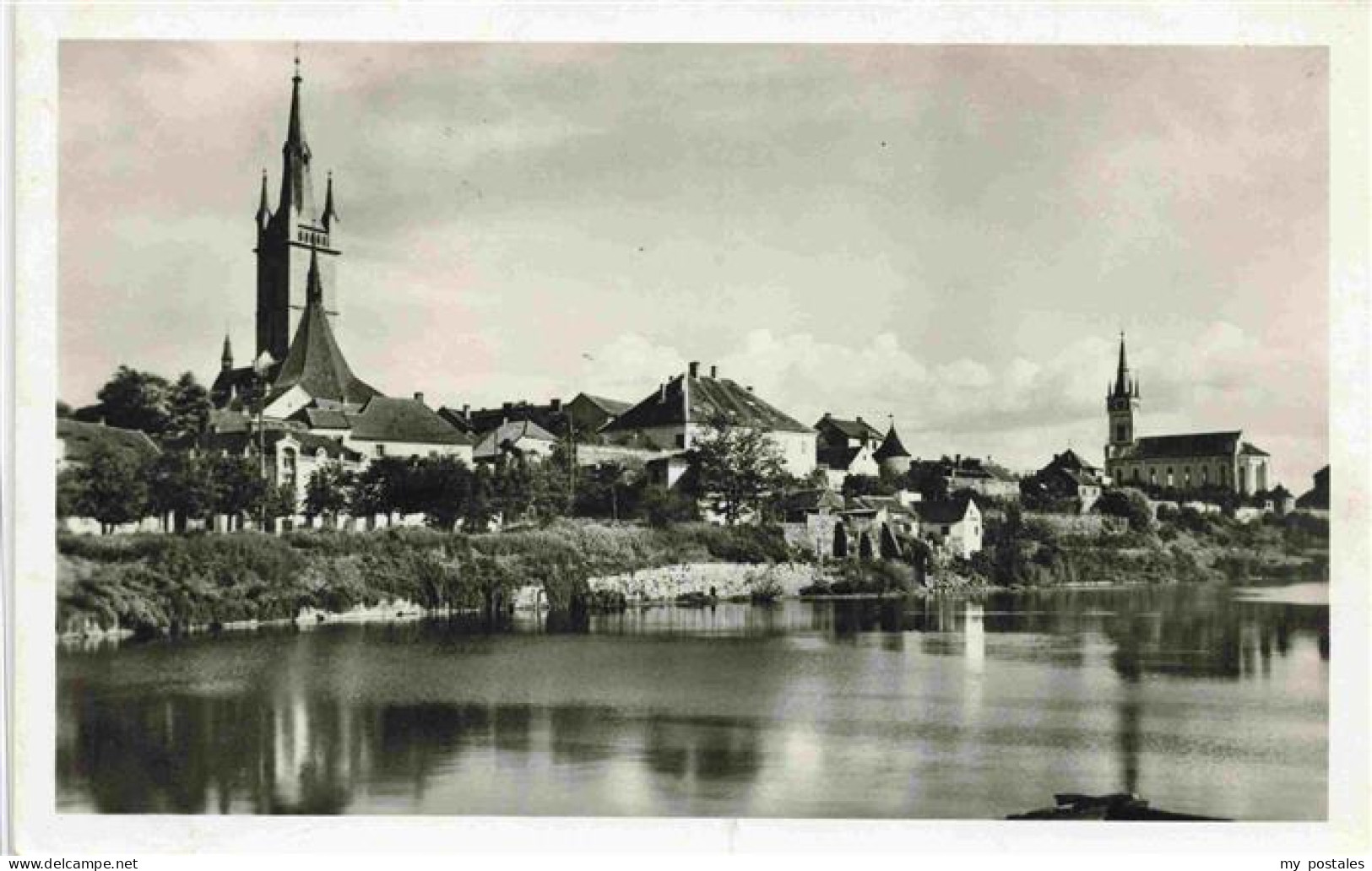 73975805 Tschaslau_Caslav_CZ Blick Ueber Den Fluss Zur Stadt - Czech Republic