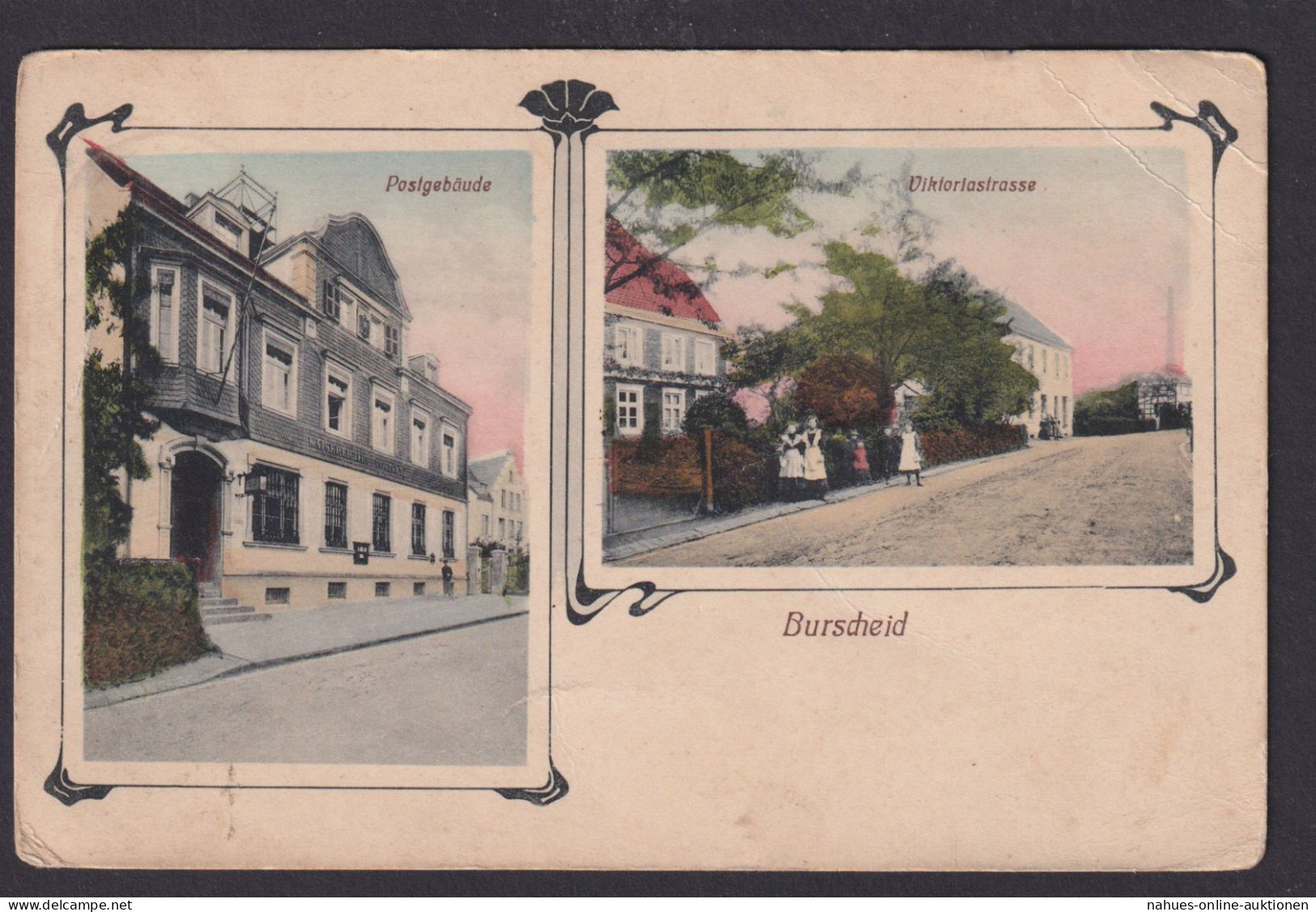 Ansichtskarte Burscheid Postgebäude Viktoriastrasse Ab Hilgen - Altri & Non Classificati