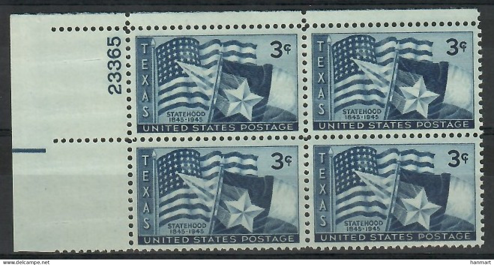 United States Of America 1945 Mi 543 MNH  (ZS1 USAmarvie543) - Francobolli