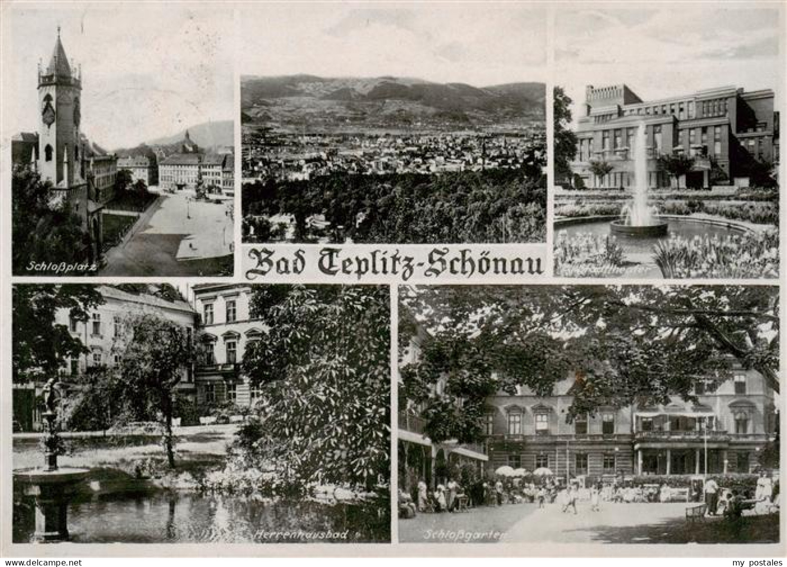 73903627 Bad Teplitz-Schoenau Teplice CZ Schlossplatz Panorama Stadttheater Herr - Czech Republic