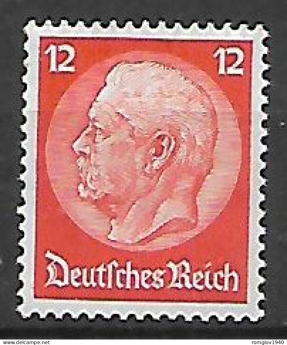 GERMANIA REICH REP.DI WEIMAR 1932-33 EFFIGE HINDENBURG UNIF. 448  MNH  XF - Ungebraucht