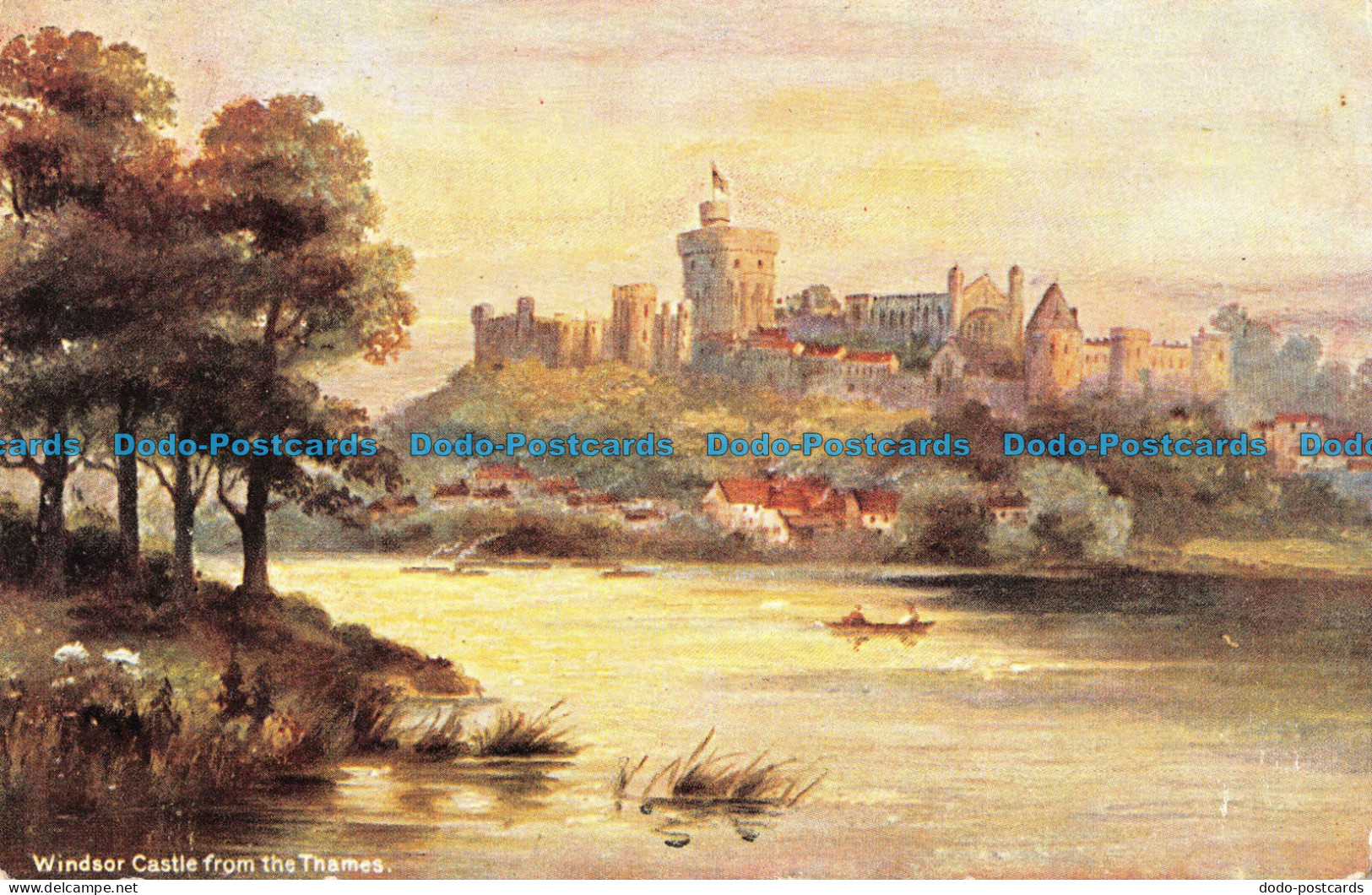R090130 Windsor Castle From The Thames. B. B. London. Series No. A3. 1907 - Other & Unclassified