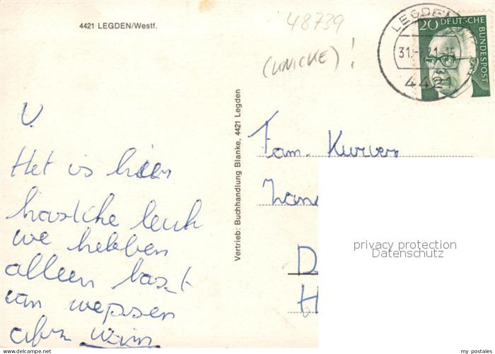 73865173 Legden Kath Kirche Haus Egelborg Duester Muehle Legden - Autres & Non Classés