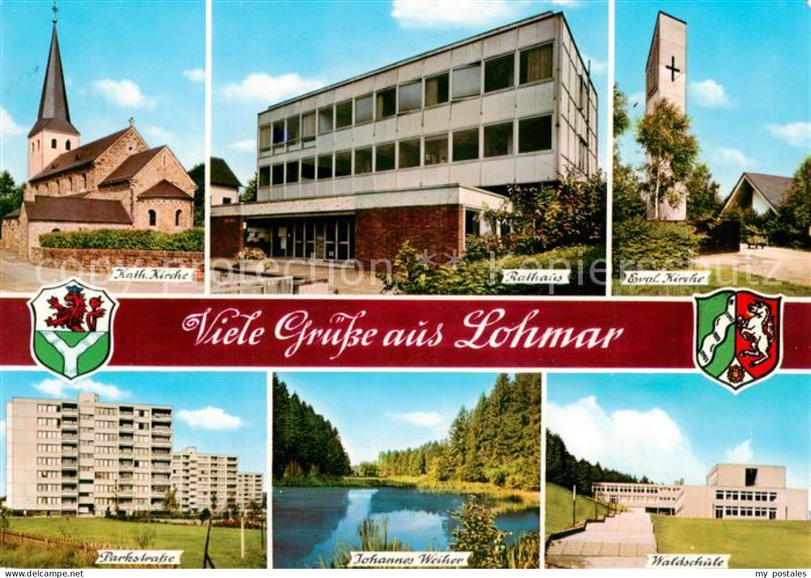 73865144 Lohmar Kirche Rathaus Wohnsiedlung Parkstrasse Johannes Weiher Waldschu - Sonstige & Ohne Zuordnung