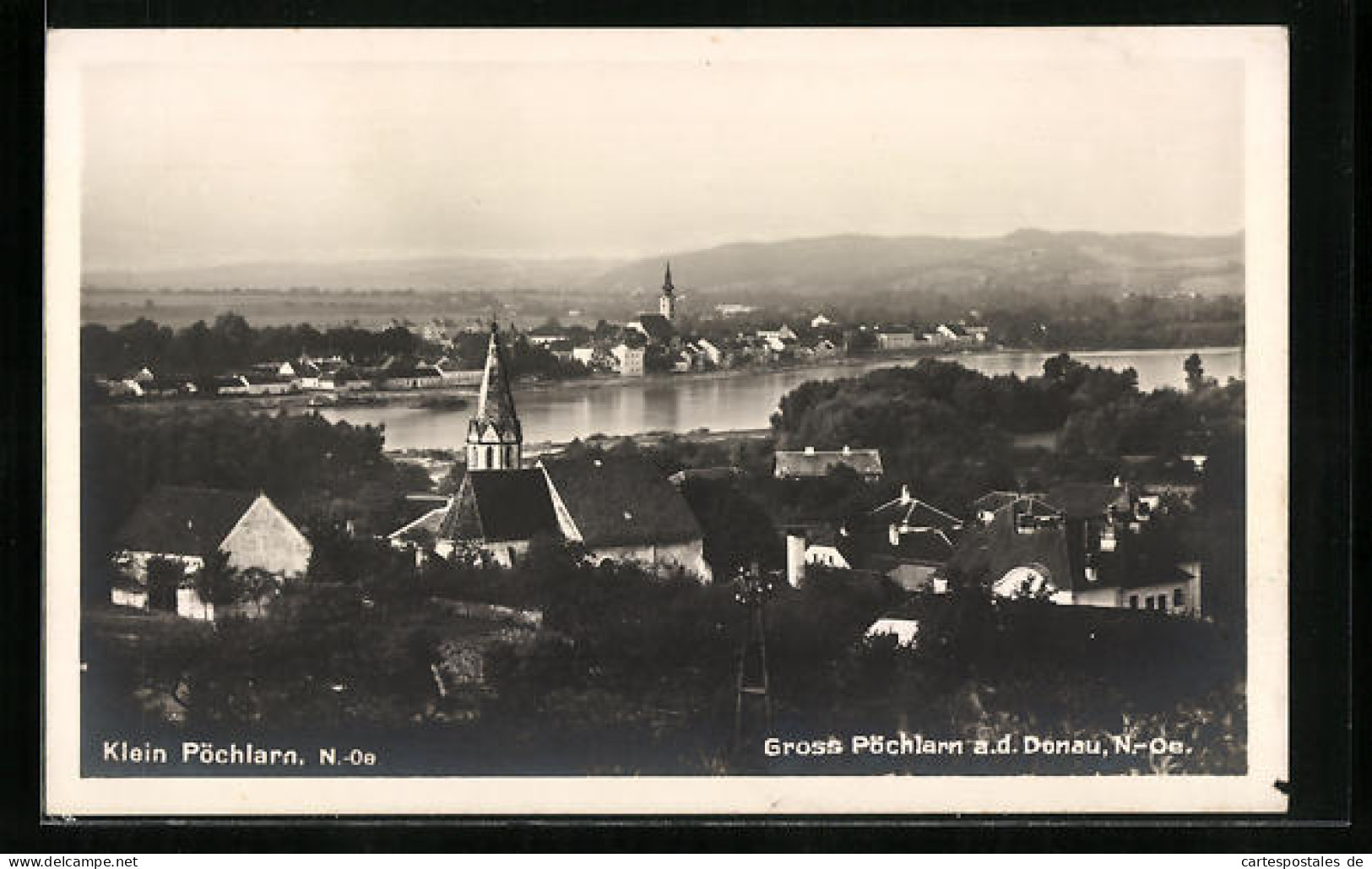 AK Pöchlarn /Donau, Panorama Mit Klein-Pöchlarn  - Autres & Non Classés