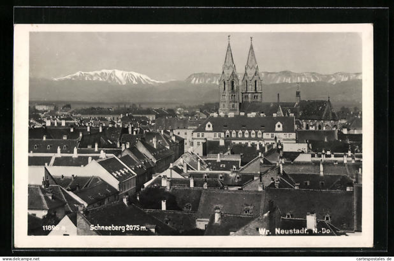 AK Wiener Neustadt, Ortspartie Mit Kirche  - Sonstige & Ohne Zuordnung