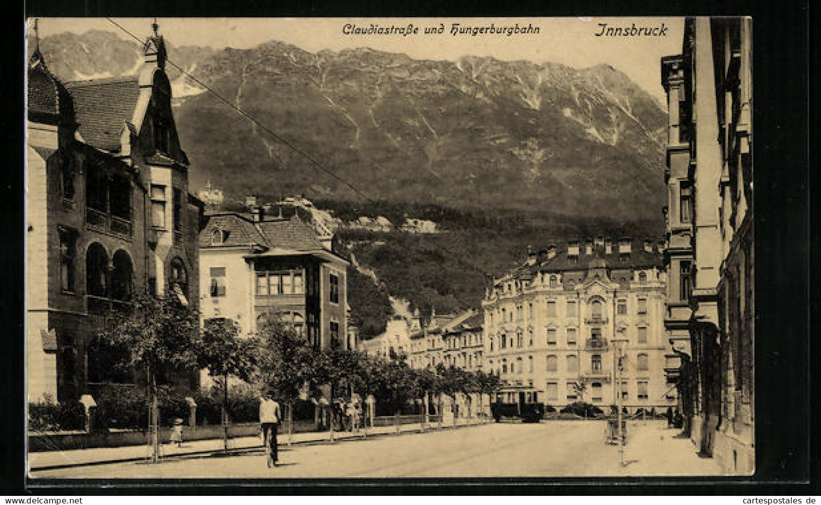 AK Innsbruck, Claudiastrasse Und Hungerburgbahn  - Other & Unclassified