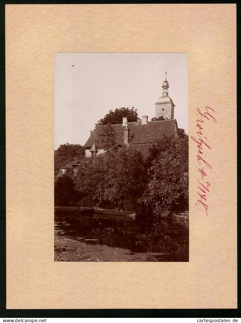 Fotografie Brück & Sohn Meissen, Ansicht Groitzsch, Blick Auf Die Kirche An Der Schwennigke  - Places