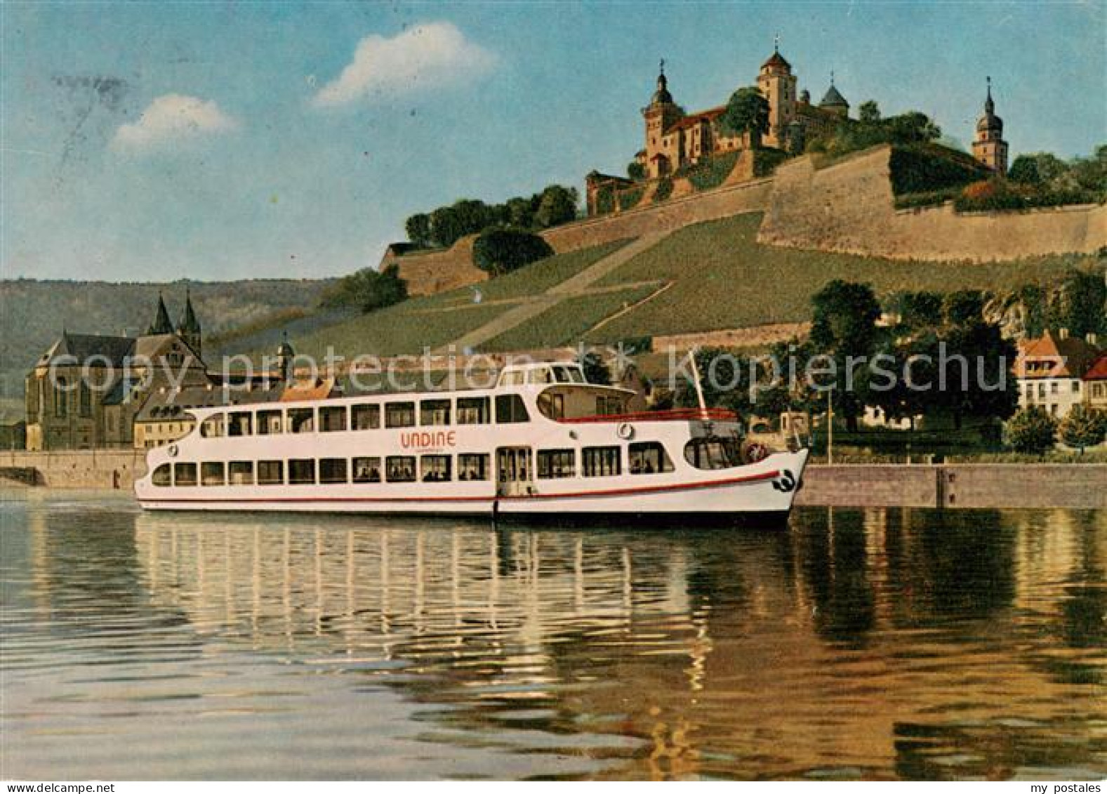 73865111 Wuerzburg Bayern Fraenkische Personen-Schiffahrt Dampfer Blick Zum Schl - Wuerzburg