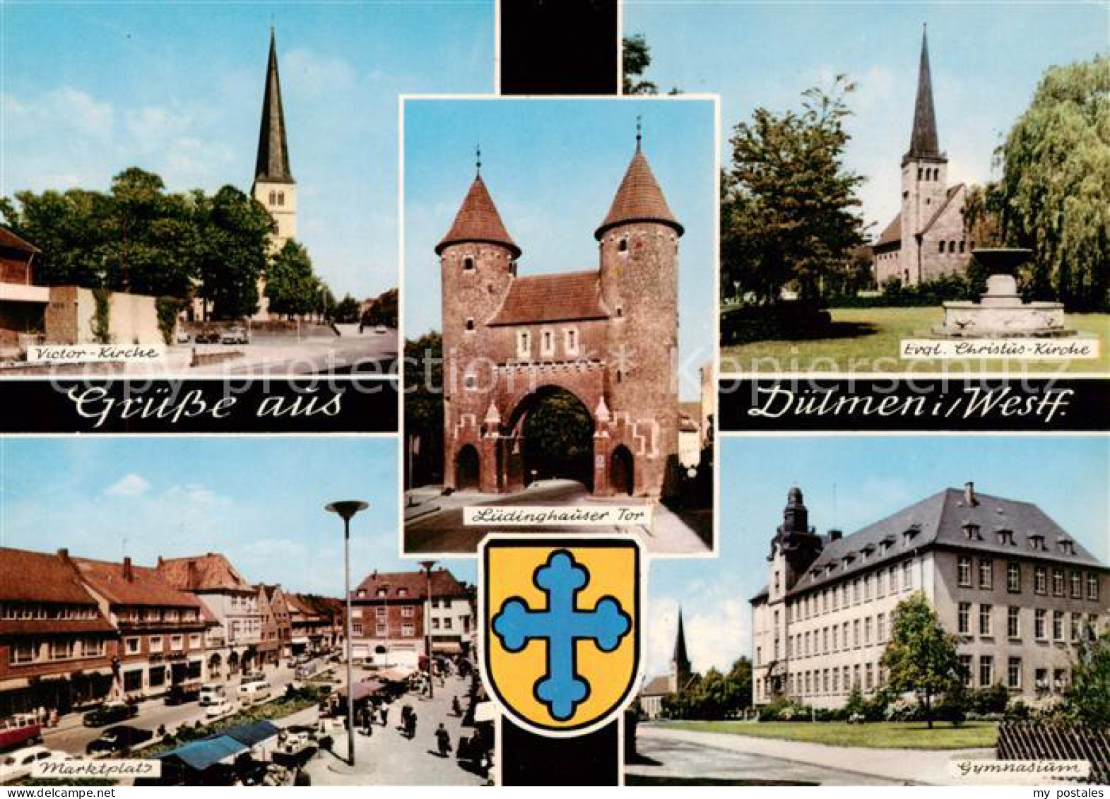 73865086 Duelmen Vitor-Kirche Luedinghauser Tor Evgl. Christus-Kirche Marktplatz - Duelmen