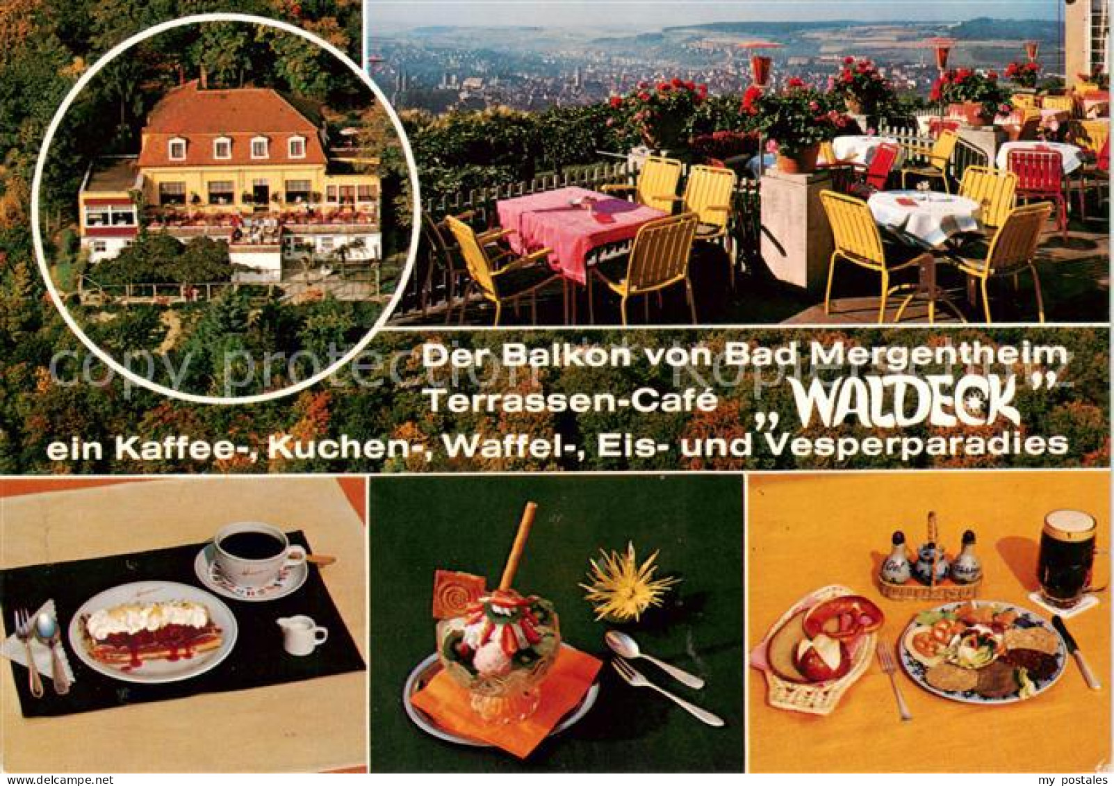 73865046 Bad Mergentheim Terrassen-Cafe Waldeck Fernsicht Bad Mergentheim - Bad Mergentheim