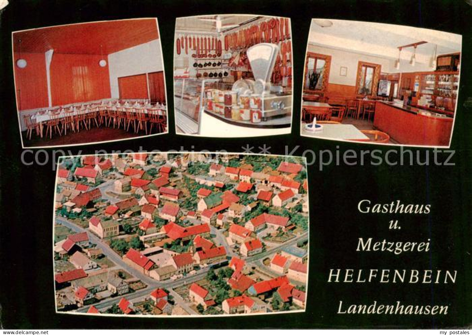 73864974 Landenhausen Gasthaus Helfenbein Gastraeume Metzgerei Verkaufstheke Lan - Autres & Non Classés