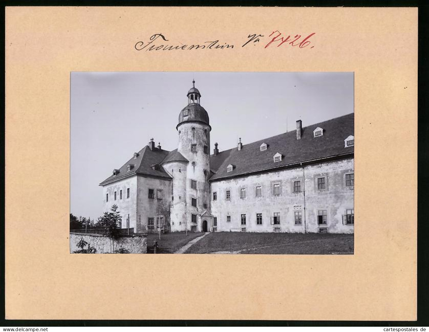 Fotografie Brück & Sohn Meissen, Ansicht Frauenstein I. Erzg., Blick Auf Das Schloss Von Osten, Schlosshof  - Lugares
