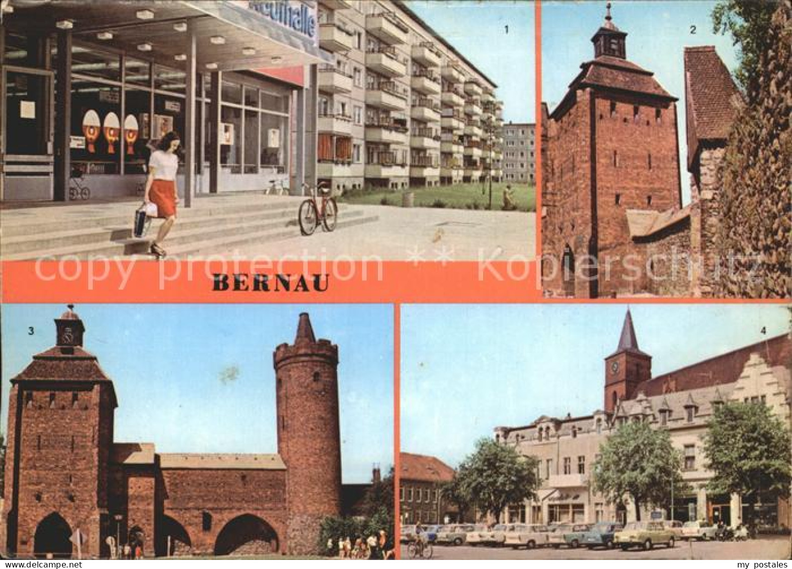 72920928 Bernau Berlin Kaufhalle Stadttor Steintor Hungerturm Karl Marx Platz Be - Sonstige & Ohne Zuordnung