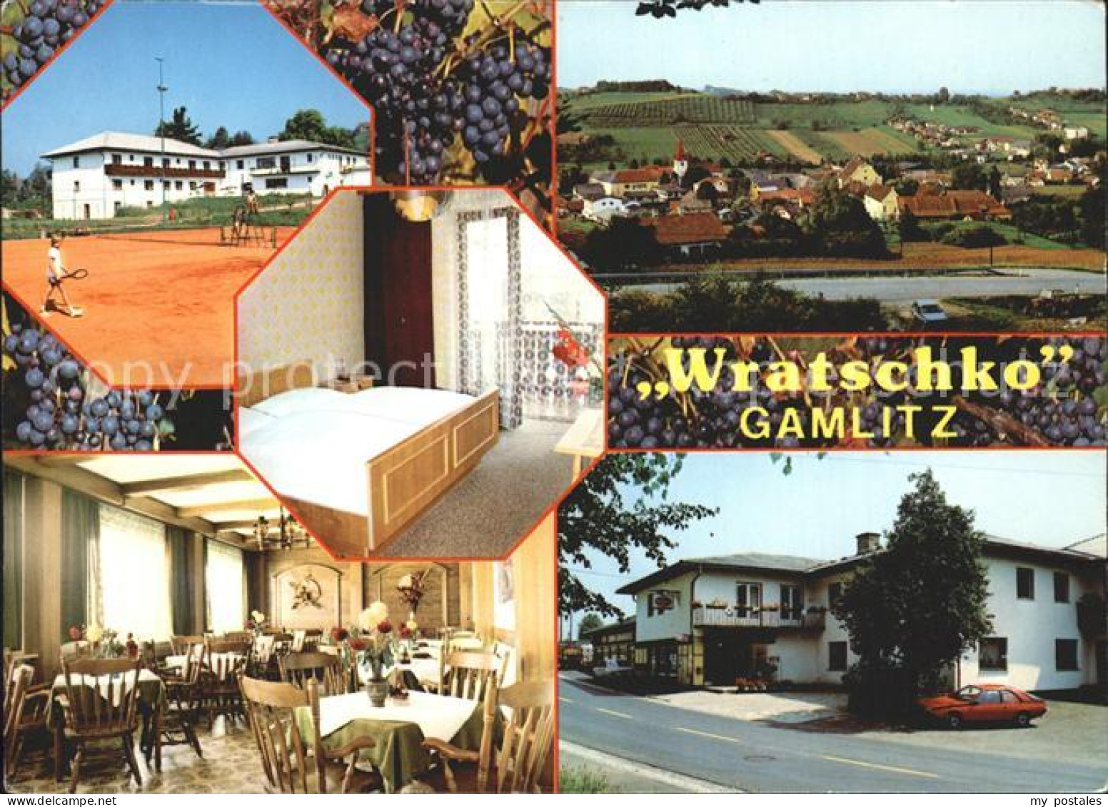 72920895 Gamlitz Ortsansicht Mit Gasthof Wratschko Tennisplatz Gamlitz - Sonstige & Ohne Zuordnung