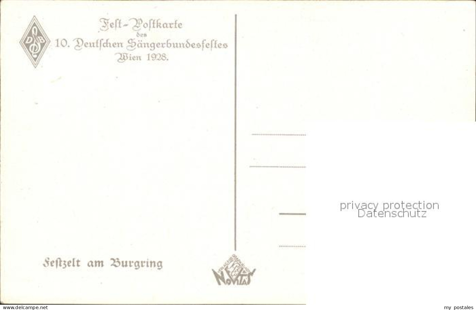 72920719 Wien Festzelt Burgring 10 Deutschen Saengerbundesfestes Kuenstlerkarte  - Other & Unclassified