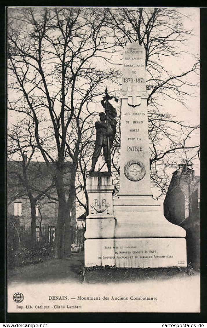 CPA Denain, Monument Des Anciens Combattants  - Denain