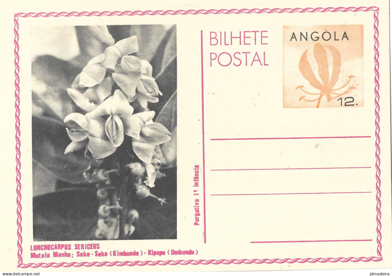 Angola Set Of Mint FLOWER Stationary Cards - Angola