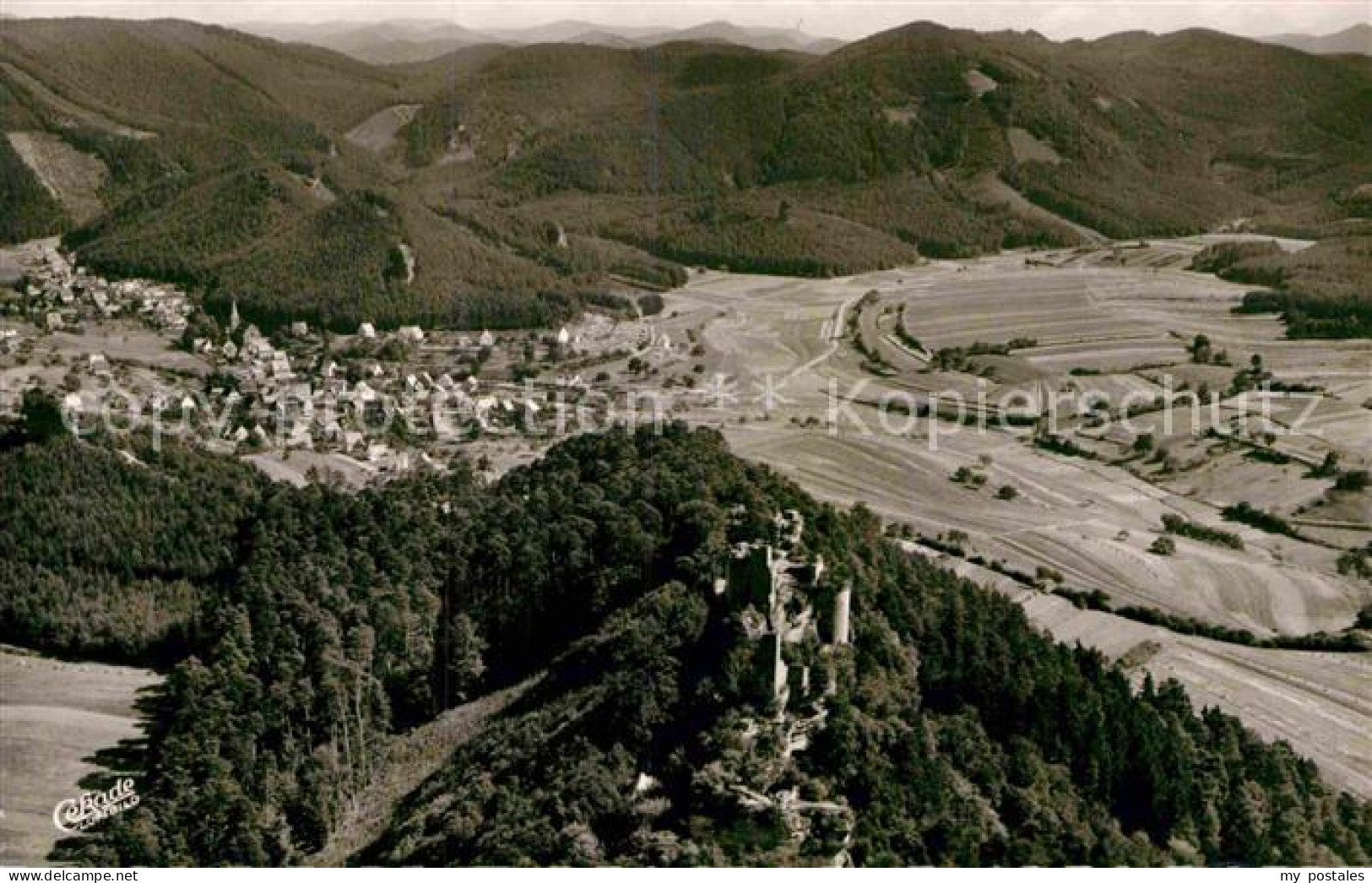 72919801 Erfweiler Pfalz Fliegeraufnahme Mit Burgruine Altdahn Erfweiler - Sonstige & Ohne Zuordnung