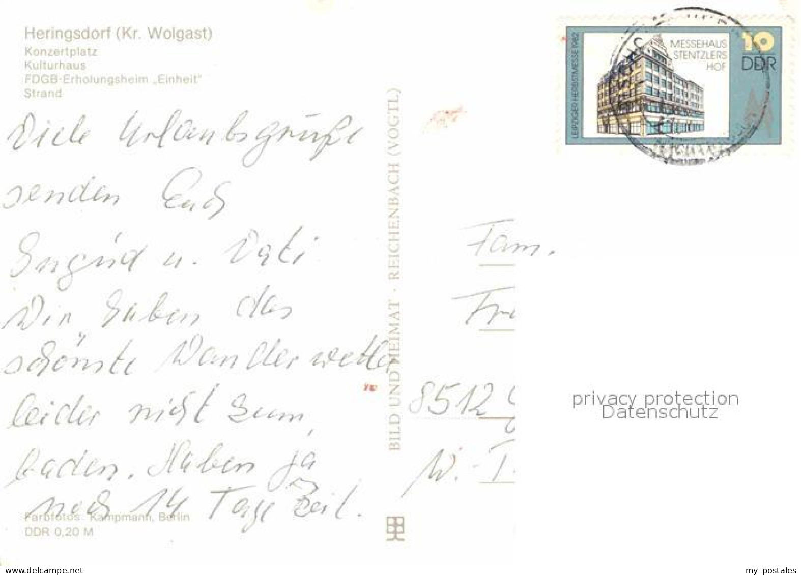 72919655 Heringsdorf Ostseebad Usedom Konzertplatz Kulturhaus FDGB Erholungsheim - Altri & Non Classificati