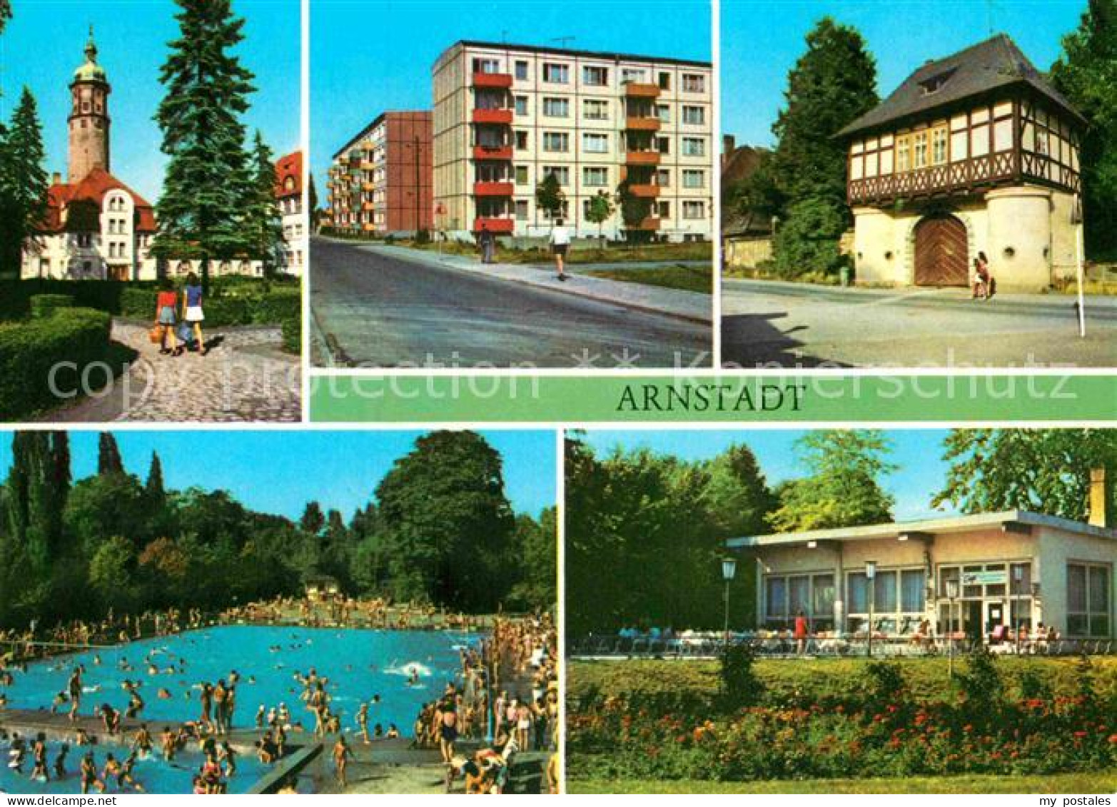 72919546 Arnstadt Ilm Neideckturm Rudolstaedter Strasse Fischtor Freibad HO Cafe - Arnstadt