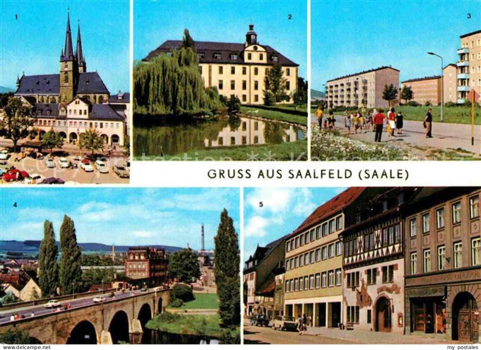 72919492 Saalfeld Saale Markt Schloss Kulturpark OT Gorndorf Bruecke Des Frieden - Saalfeld