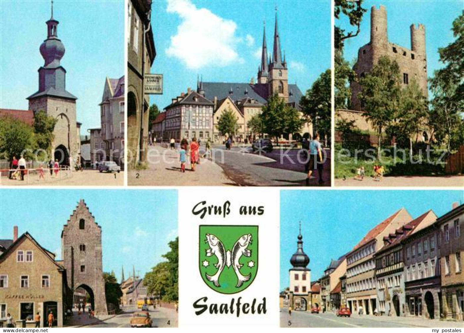 72919486 Saalfeld Saale Oberes Tor Markt Kirche Hoher Schwarm Saaltor Blankenbur - Saalfeld