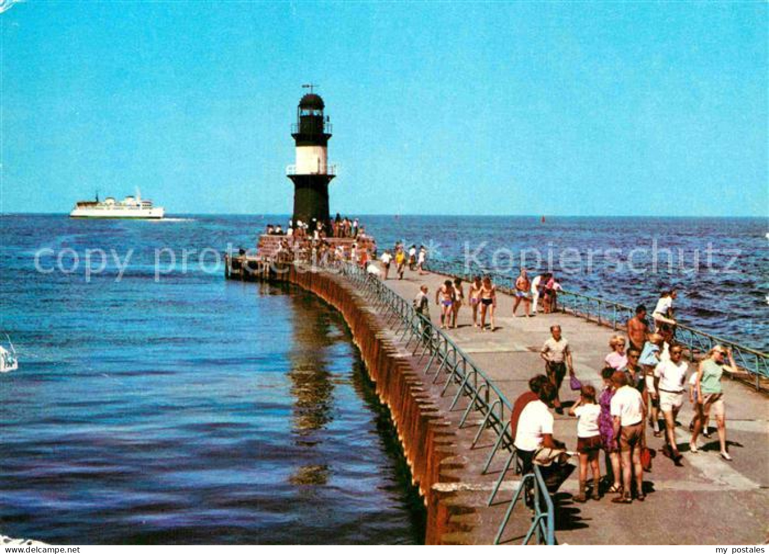 72919422 Warnemuende Ostseebad An Der Mole Leuchtturm Faehre Rostock - Rostock