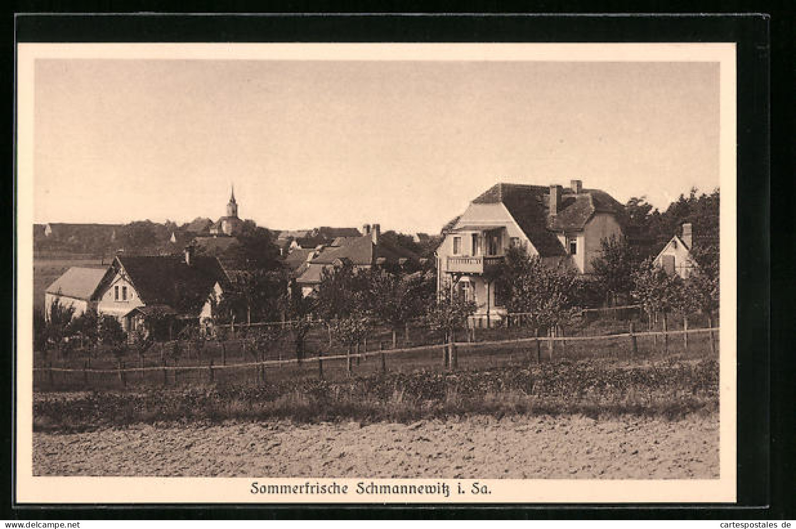 AK Schmannewitz /Sa., Ortsansicht Vom Feld Aus  - Other & Unclassified