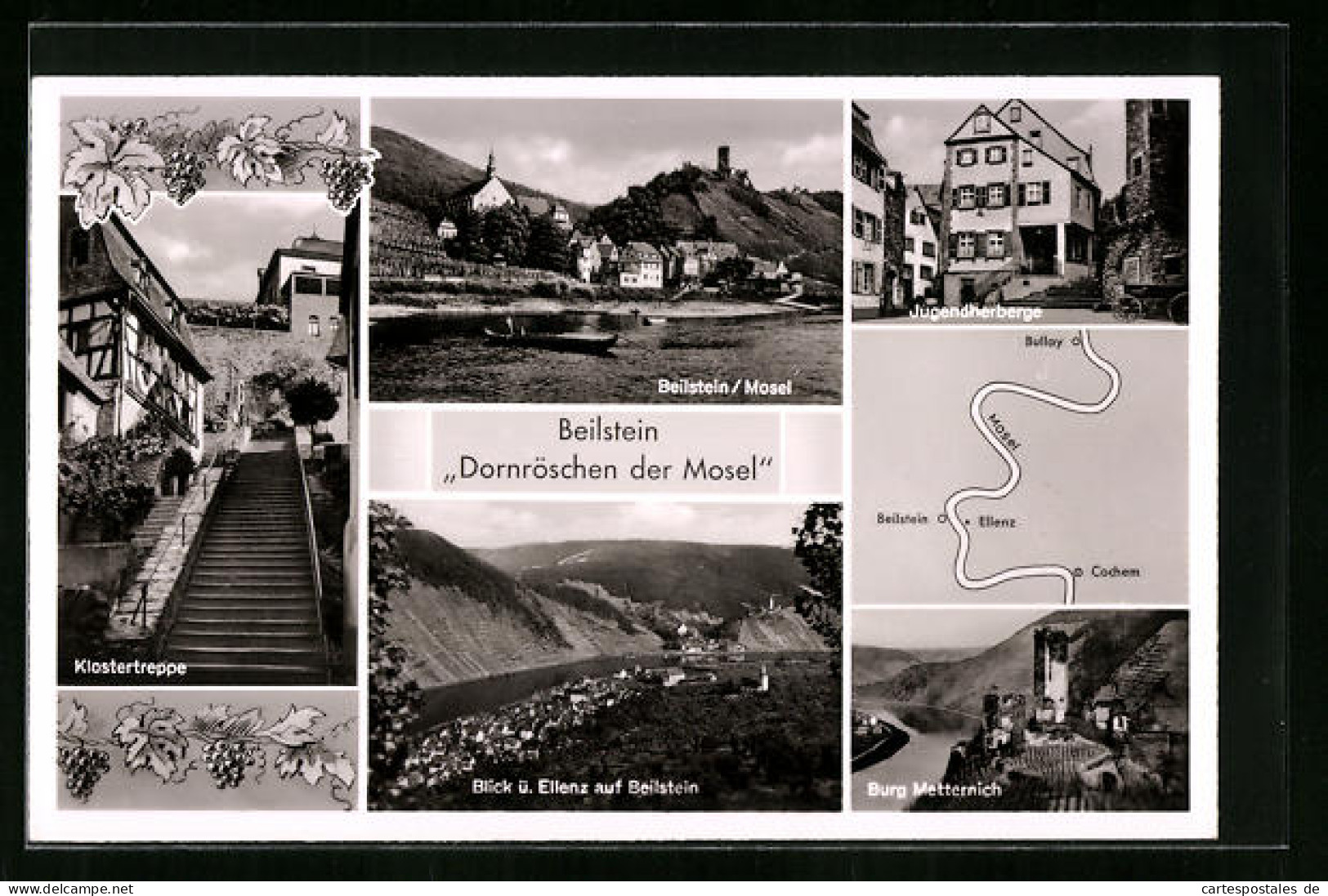 AK Beilstein /Mosel, Jugendherberge, Klostertreppe, Burg Metternich  - Other & Unclassified