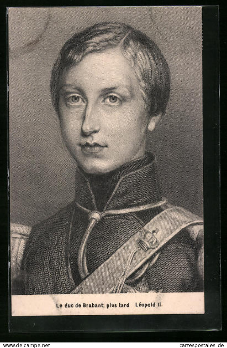 Künstler-AK Le Duc De Brabant, Prinz Léopold II. Von Belgien  - Royal Families