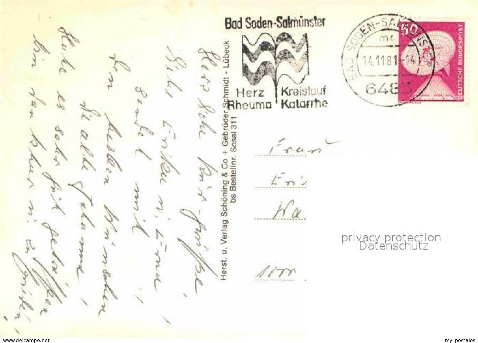 72919200 Bad Soden-Salmuenster Burgruine Stolzenberg Kurklinik Bellevue Lohrey   - Other & Unclassified