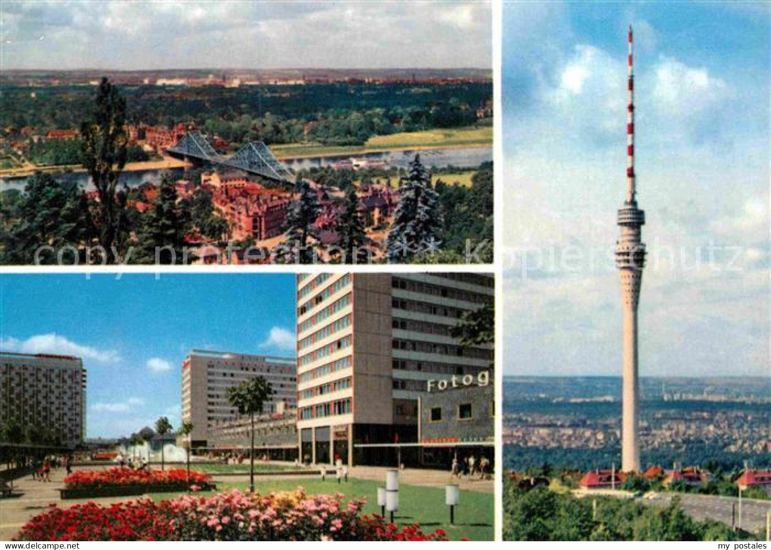 72919059 Dresden Blick Von Loschwitzhoehe Prager-Strasse Fernsehturm Dresden Elb - Dresden