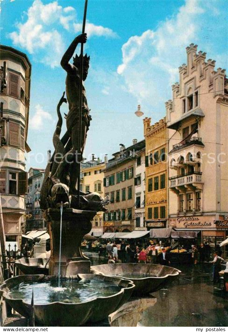 72918489 Bolzano Piazza Erbe Nettuno Obstplatz Neptunbrunnen Bolzano - Autres & Non Classés