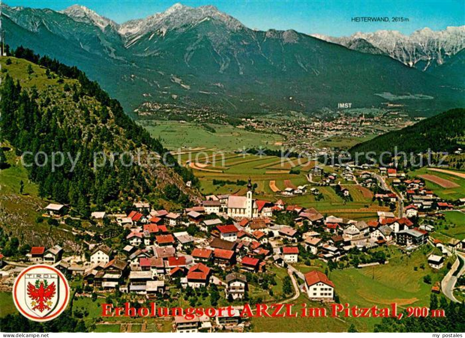 72918018 Arzl Pitztal Fliegeraufnahme Heiterwand Lechtaler Alpen Arzl Im Pitztal - Autres & Non Classés