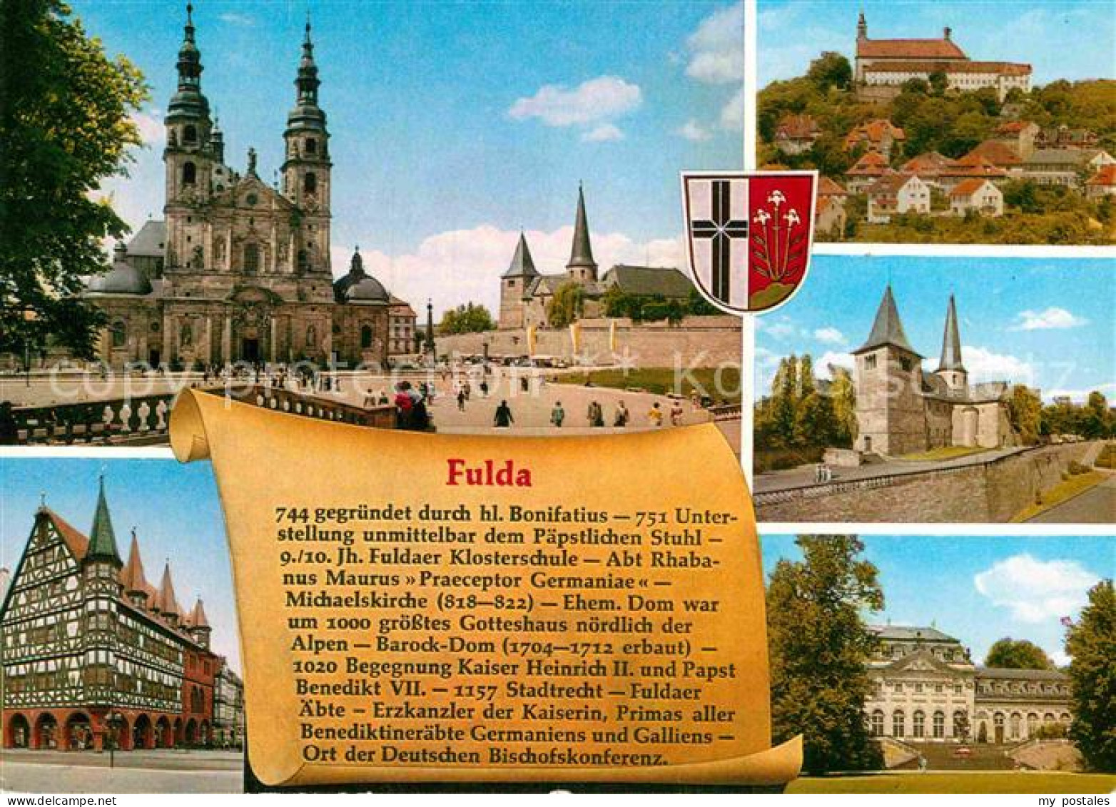 72917718 Fulda Basilika Schloss Stadtmauer Orangerie Rathaus Fachwerk Geschichte - Fulda