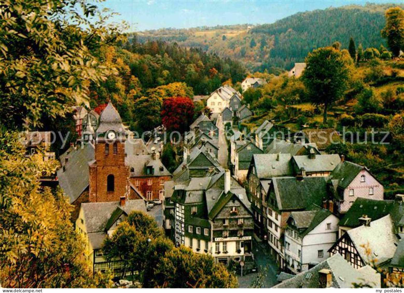 72917683 Monschau Blick Ueber Die Stadt Justra Karte Nr 2217 Monschau - Monschau