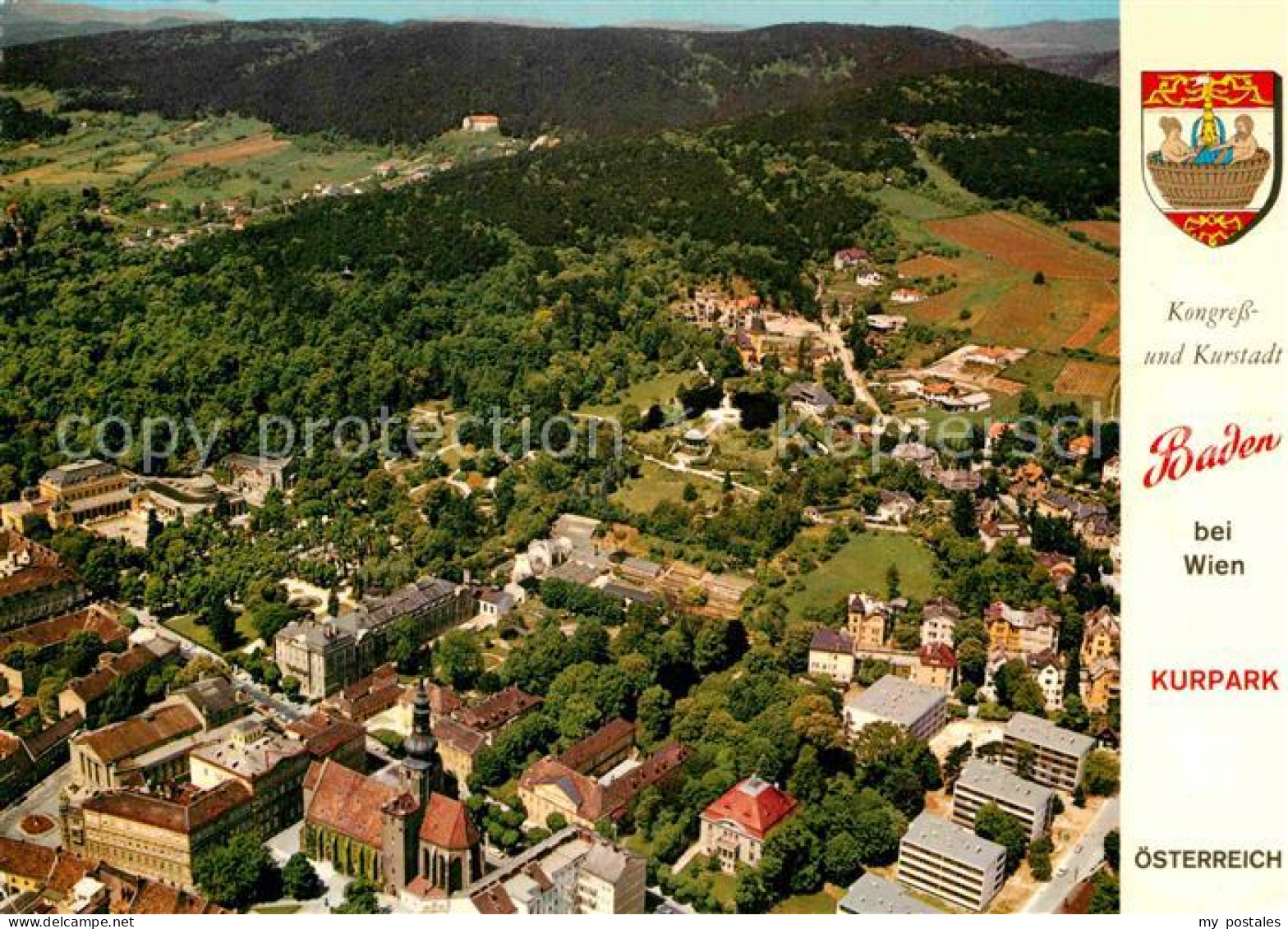 72917300 Baden Wien Fliegeraufnahme Baden - Andere & Zonder Classificatie