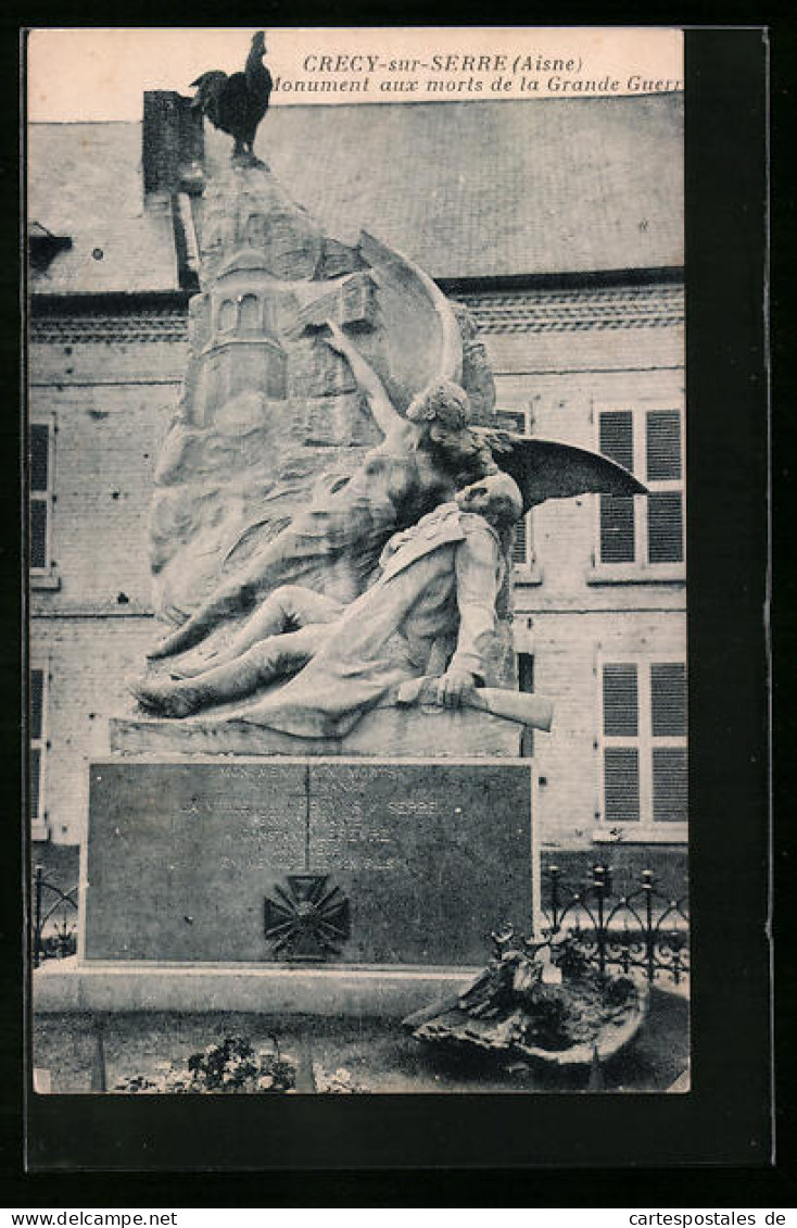 CPA Crezy-sur-Serre, Monument Aux Morts De La Grande Guerre  - Autres & Non Classés