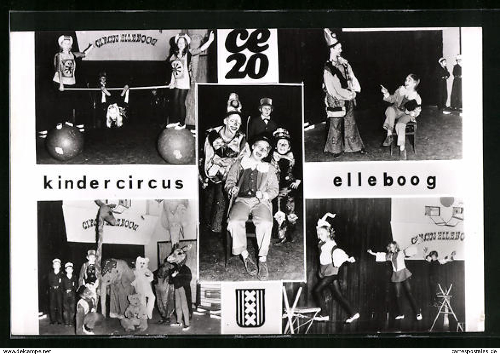 AK Amsterdam, Kindercircus Elleboog, Artisten Beim Aufritt Zum 20. Jubiläum  - Cirque