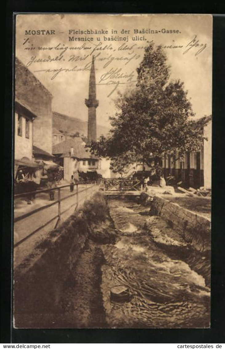 AK Mostar, Fleischbänke In Der Bascina-Gasse  - Bosnie-Herzegovine